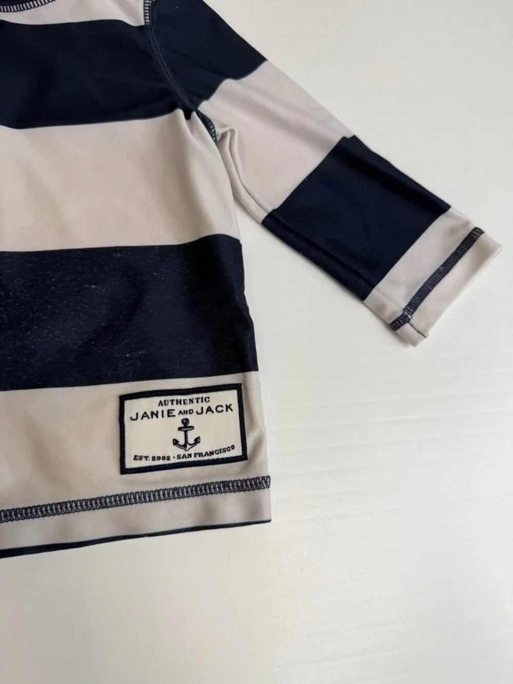 Janie And Jack Rash Guard Baby 6 Month Stripe UPF Beach Pool Swim Shirt Party Go